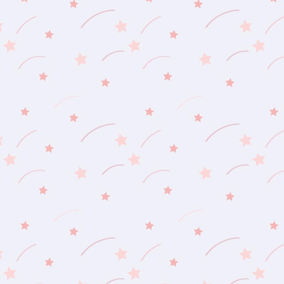 pink pastel stars pattern background vector