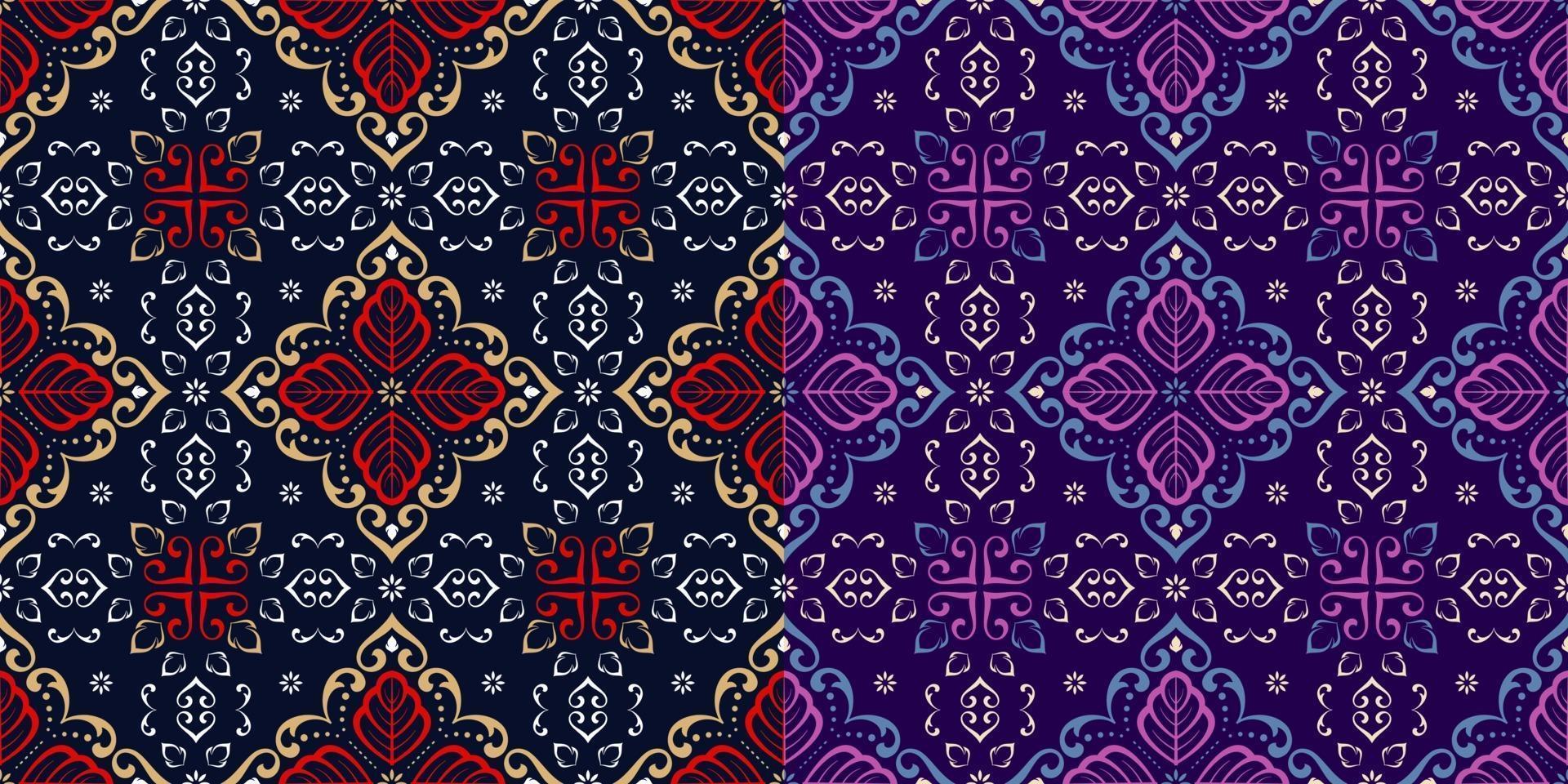 hermoso patrón sin costuras batik vector