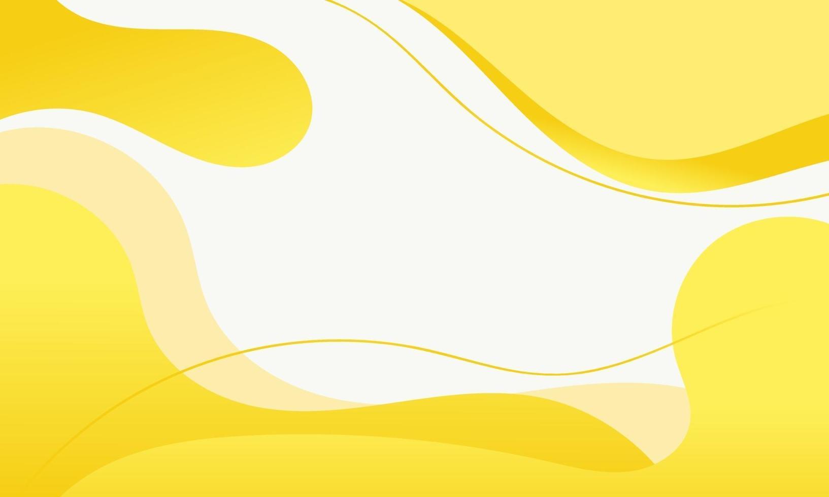 Fondo de onda de fluido amarillo abstracto vector