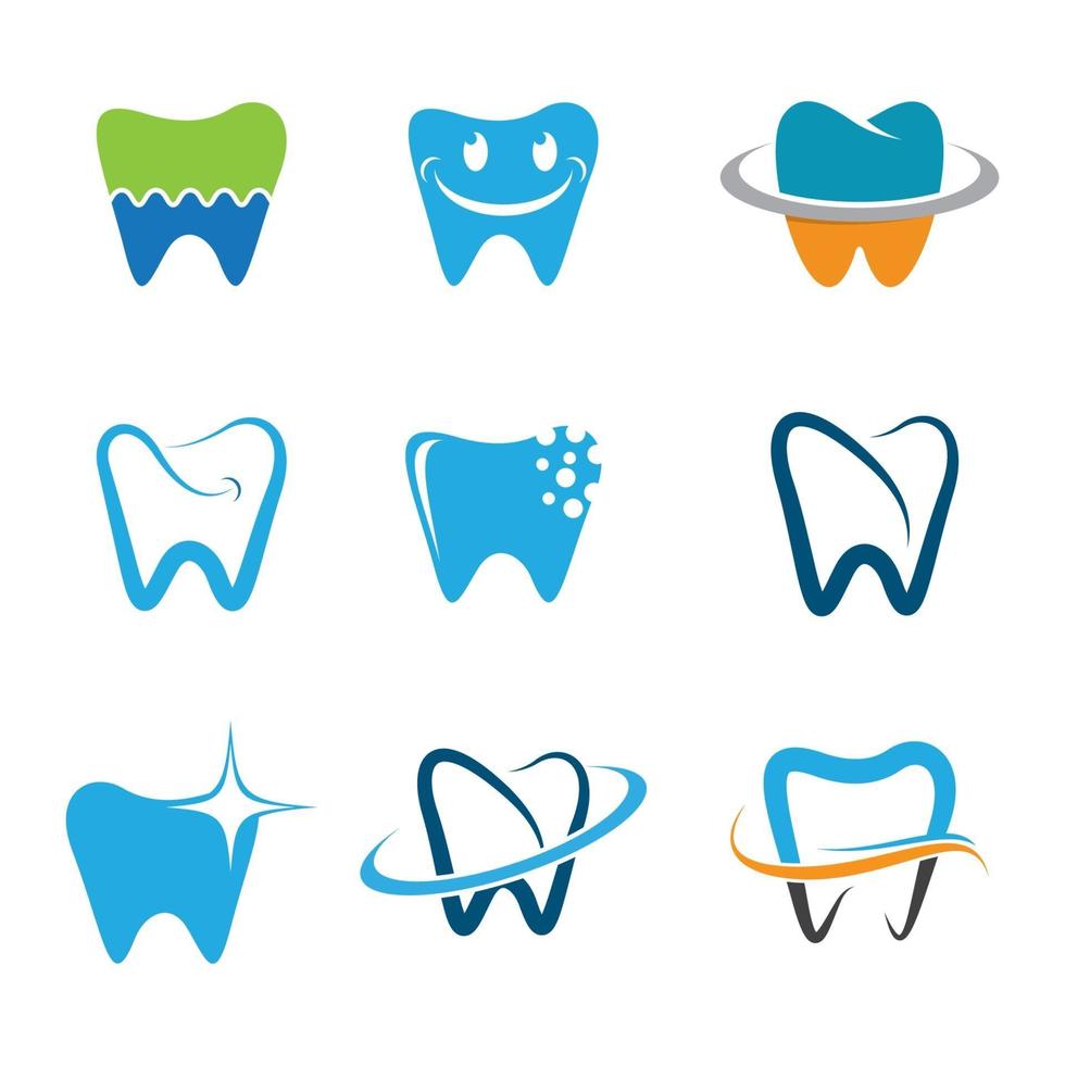 imágenes de logo cuidado dental vector