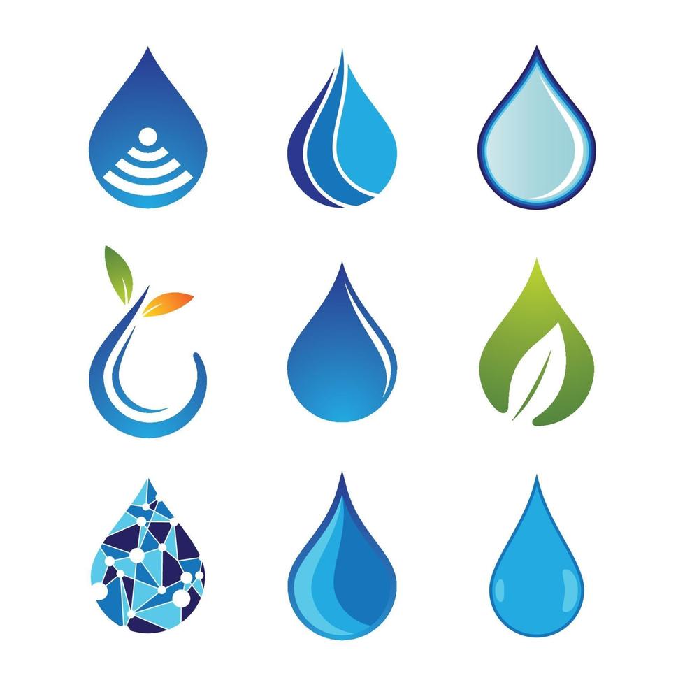 Water drop logo images vector