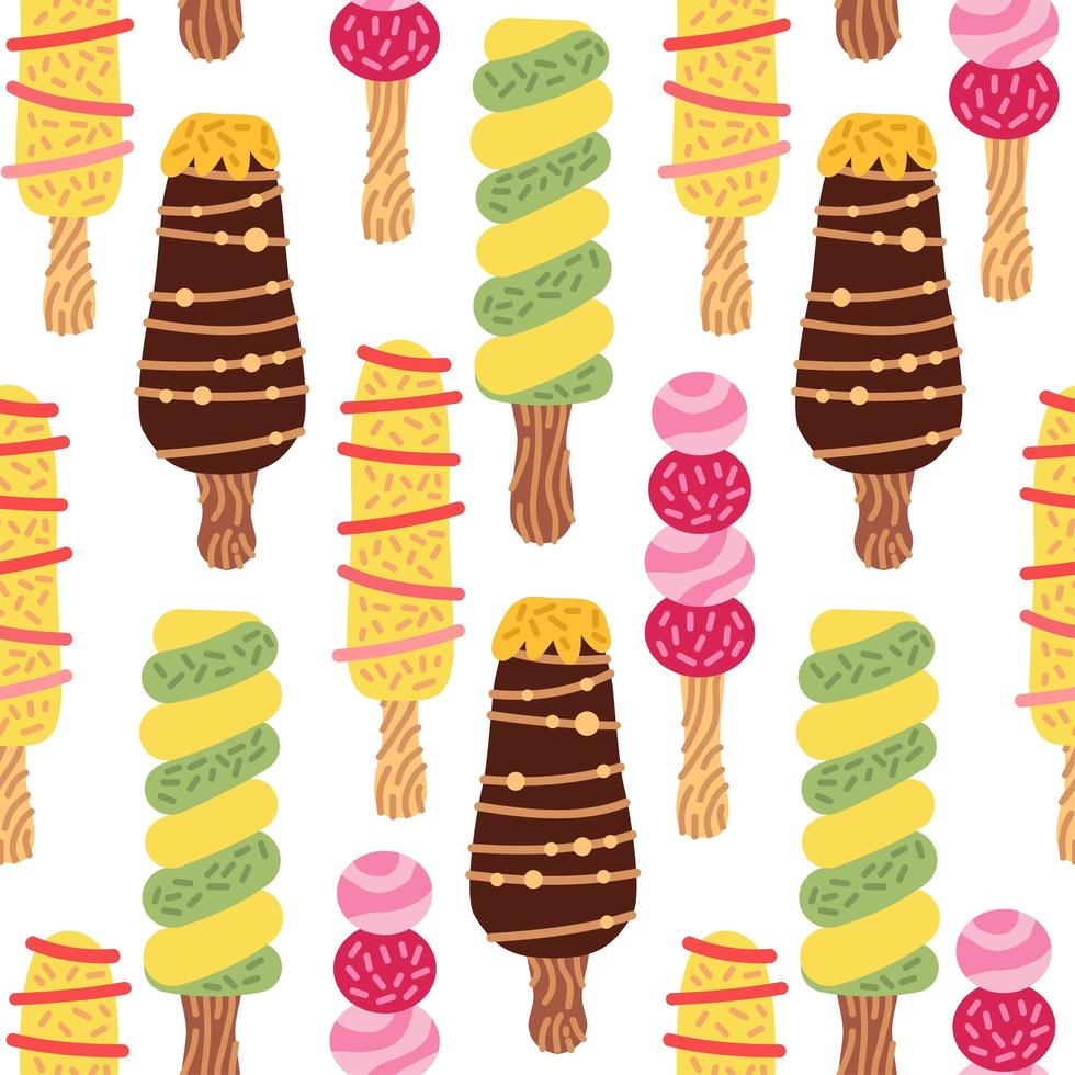 Vintage berry ice cream pattern, great design for any purposes. vector