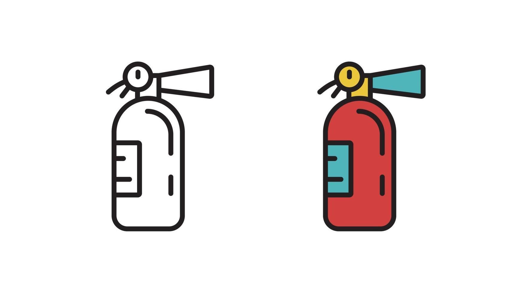 Fire extinguisher icon in the vector. Vector symbol.