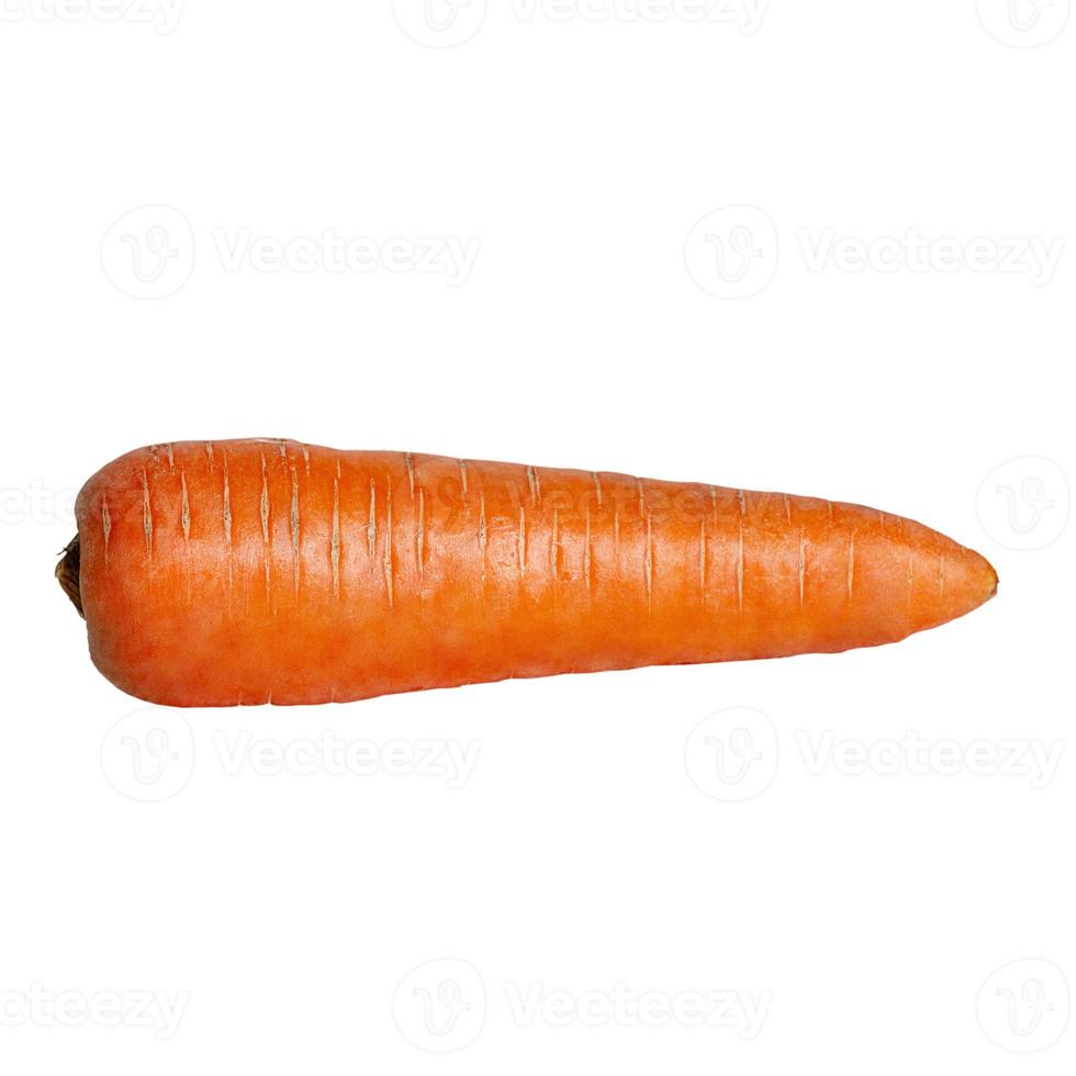 zanahoria fresca aislado sobre fondo blanco. vegetal. foto