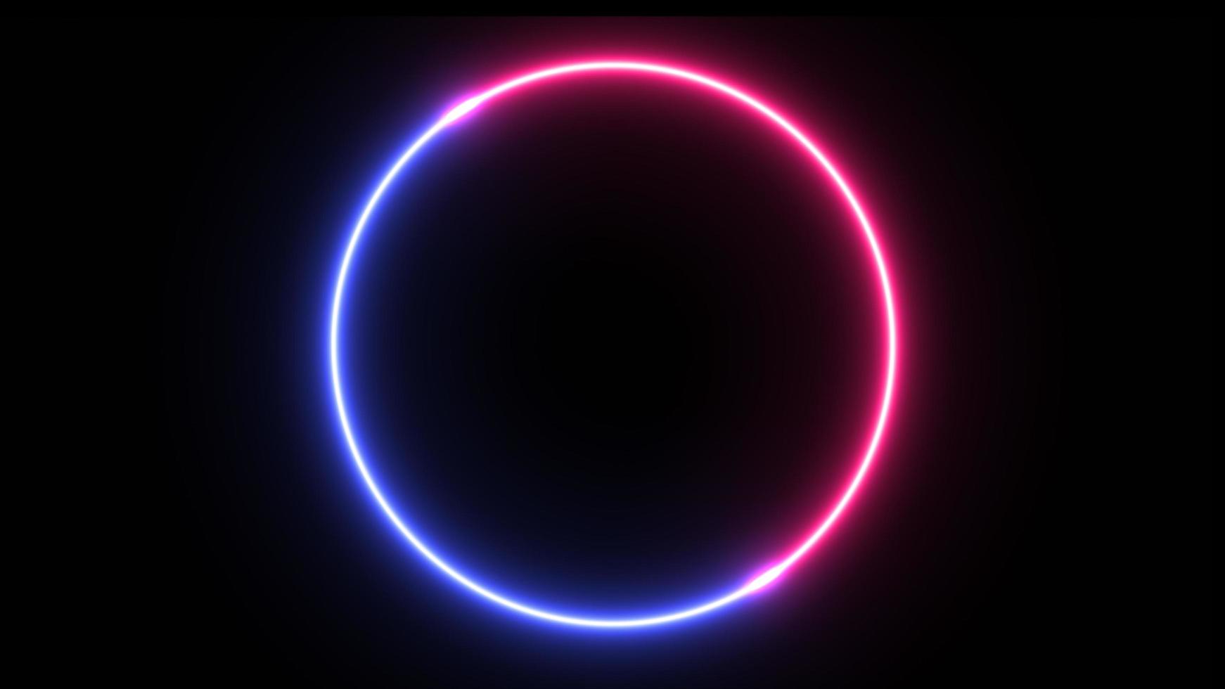 Neon glowing flow circle background photo