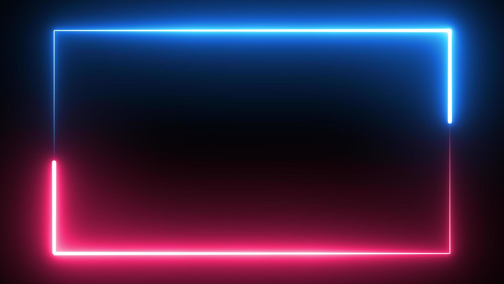 Saber neon glow color flowing rectangle background photo