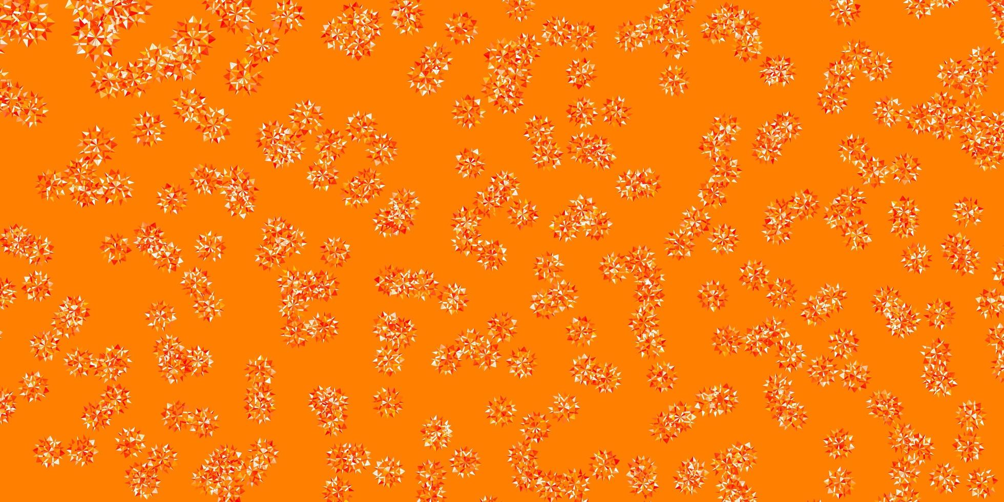 Light Red, Yellow vector template with ice snowflakes.
