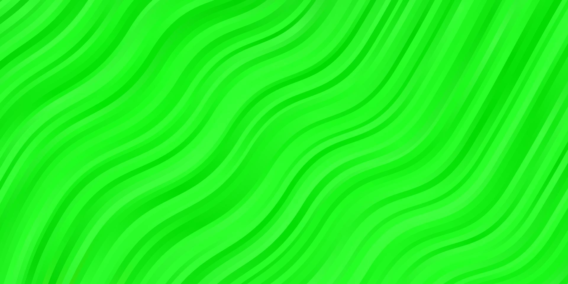 Light Green, Yellow vector pattern with curved lines.