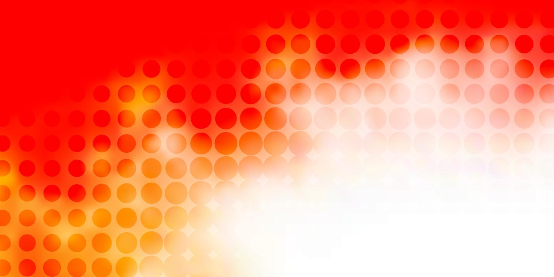 Light Orange vector background with bubbles.