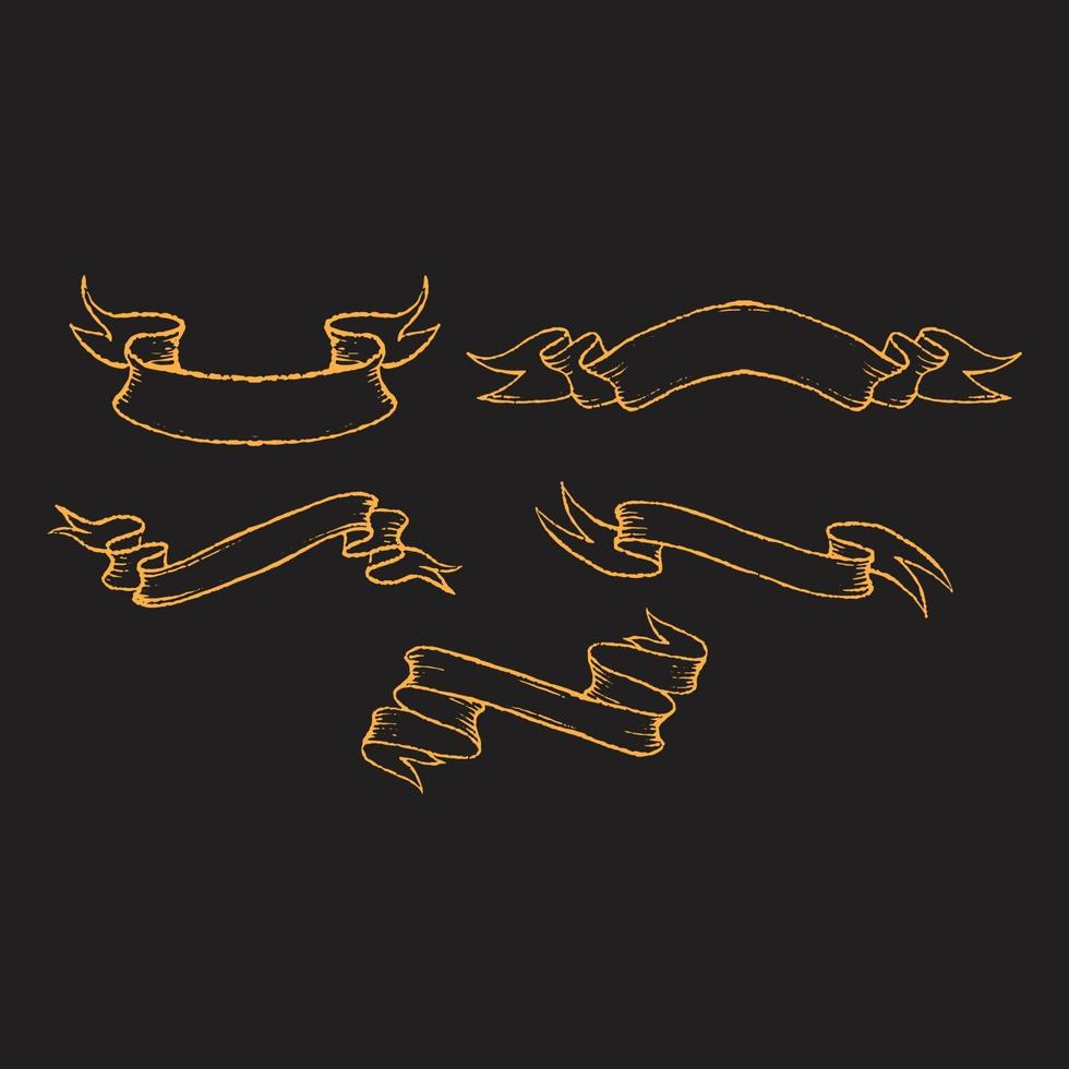 Set banner drawing vector