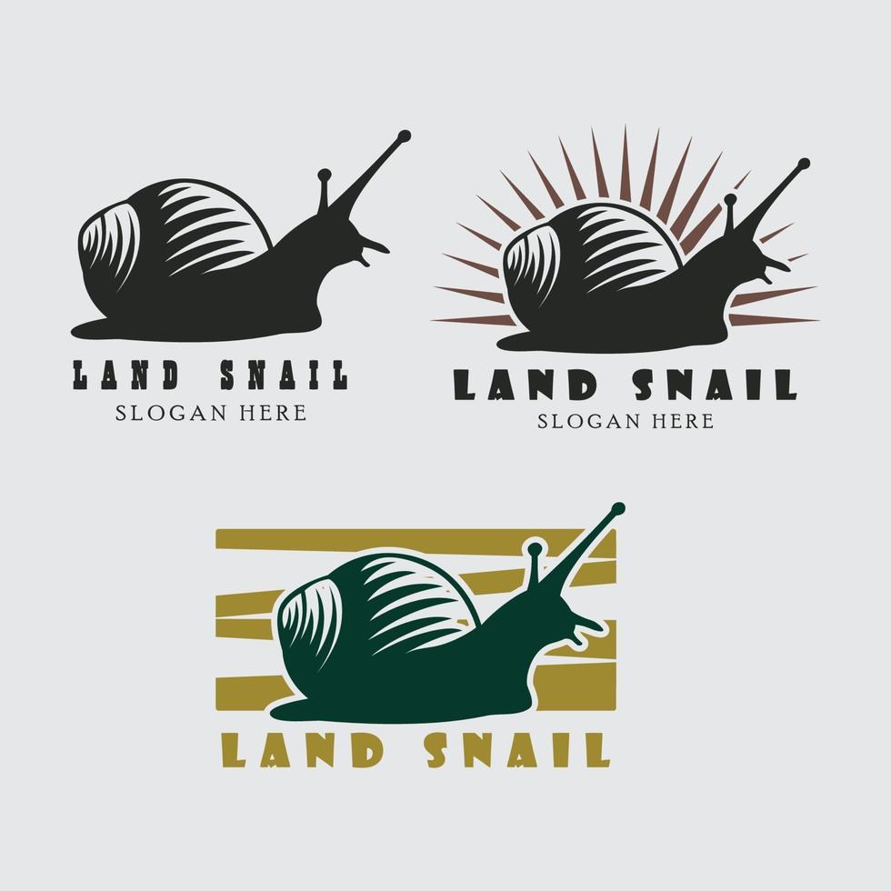 Snail land illustration vector