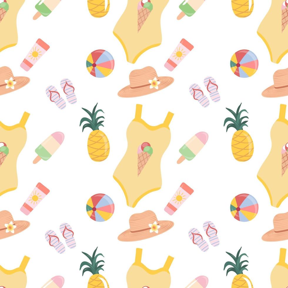 Colorful seamless summer pattern vector