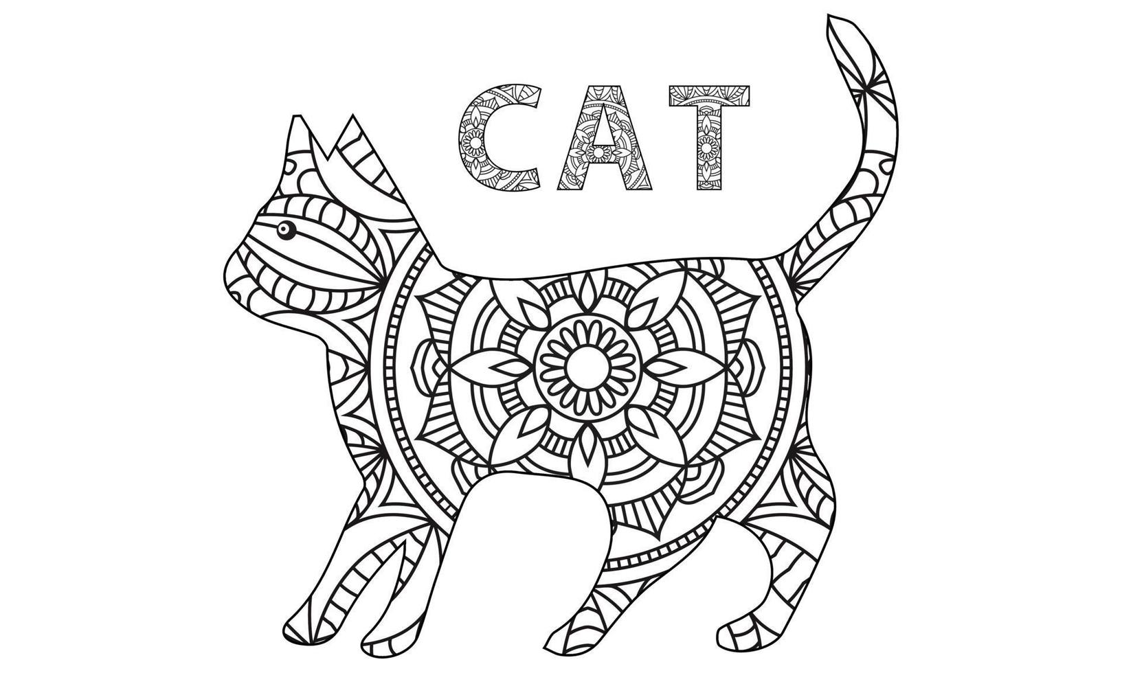 cat coloring book for cat lovers vector