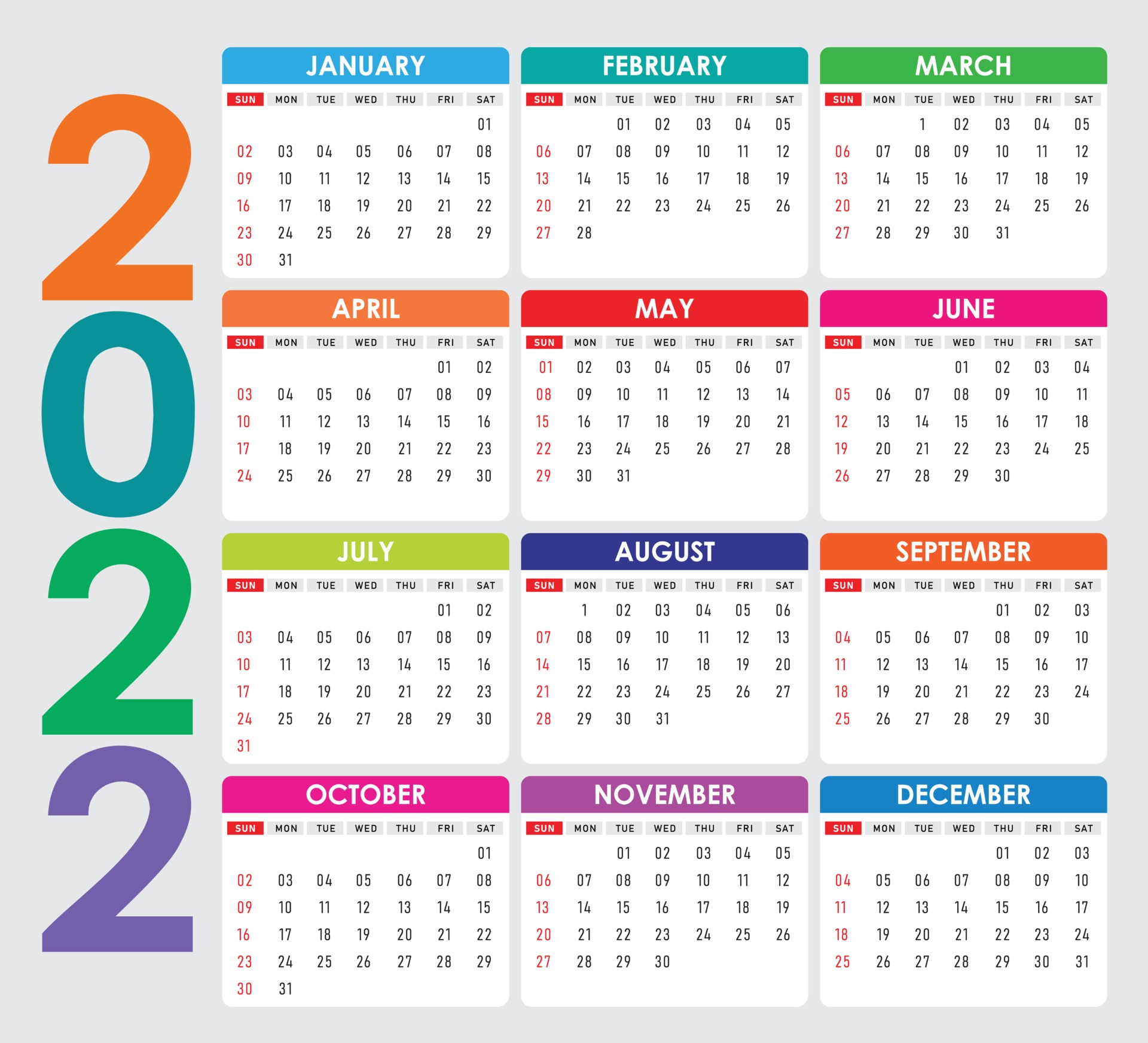 Calendario 2022 Para Imprimir Planifica Tu Año De Forma Práctica