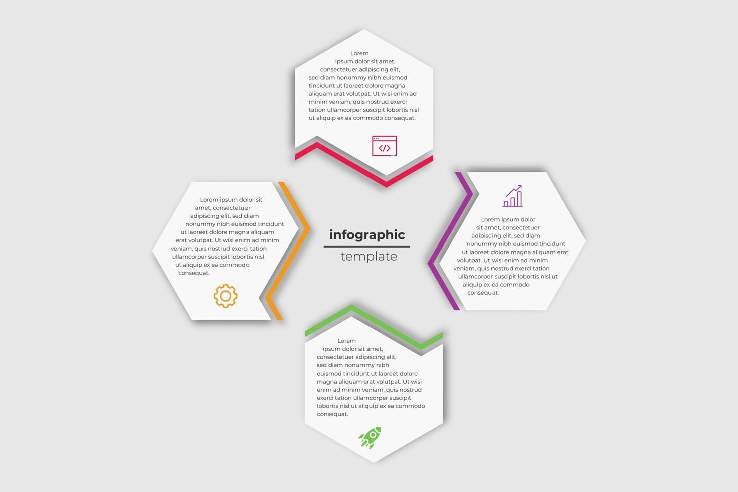 Infographic template with business concept. vector