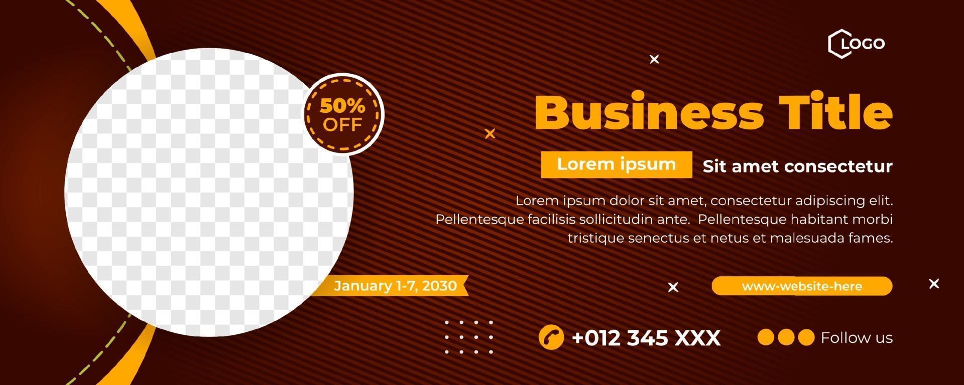 Business food banner template vector