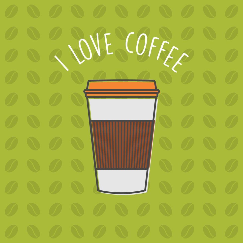 I love Coffee vector