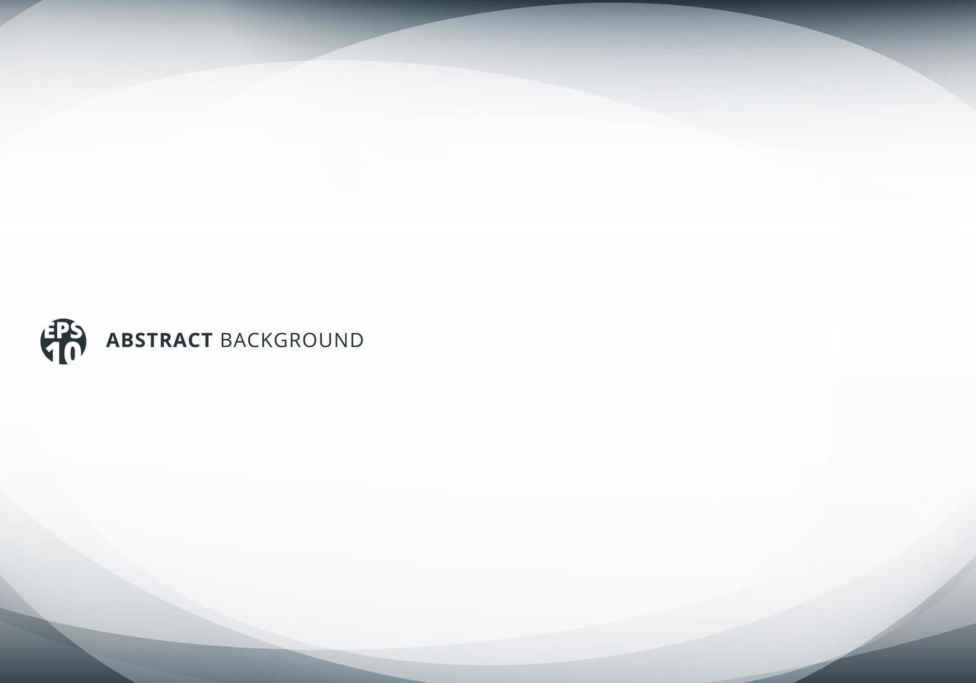 Abstract elegant header gray curved light template white background vector