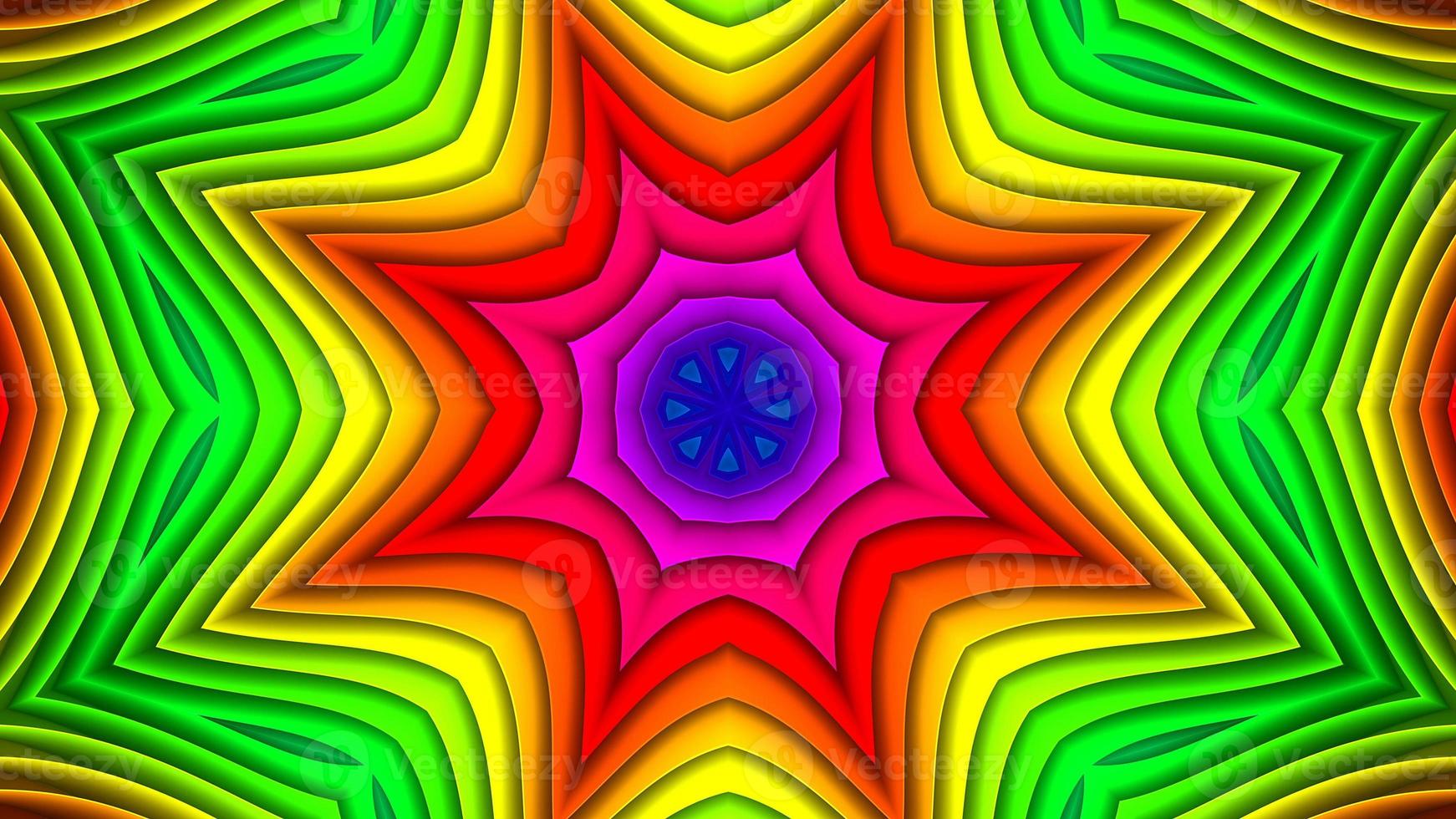 Abstract Colorful Symmetric Kaleidoscope photo