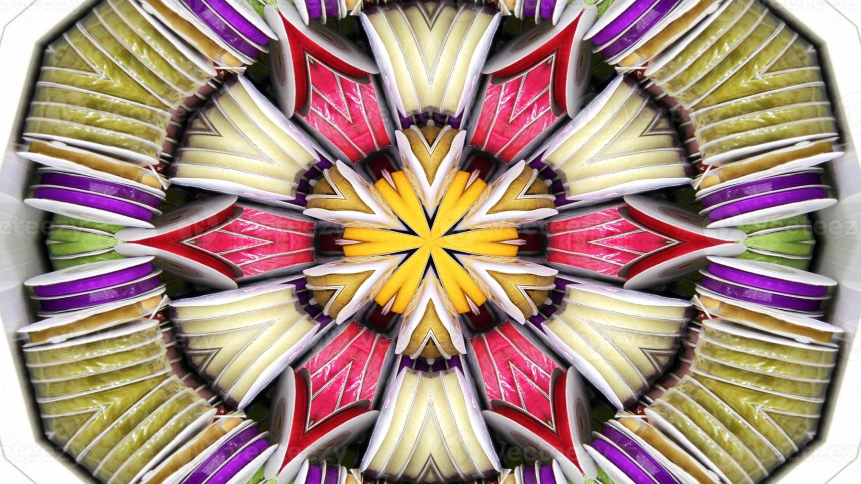 Abstract Colorful Symmetric Kaleidoscope photo