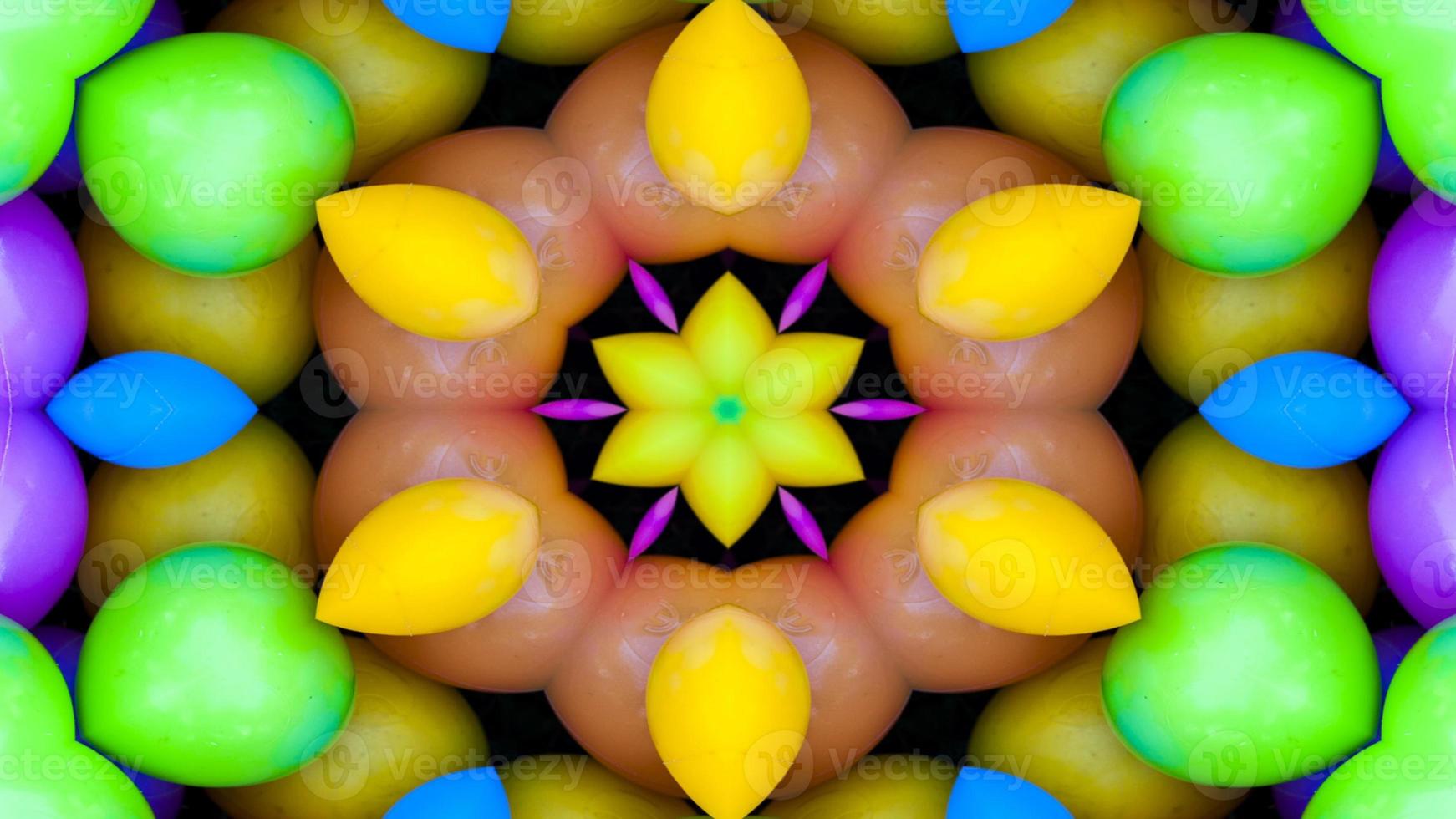 Abstract Colorful Symmetric Kaleidoscope photo