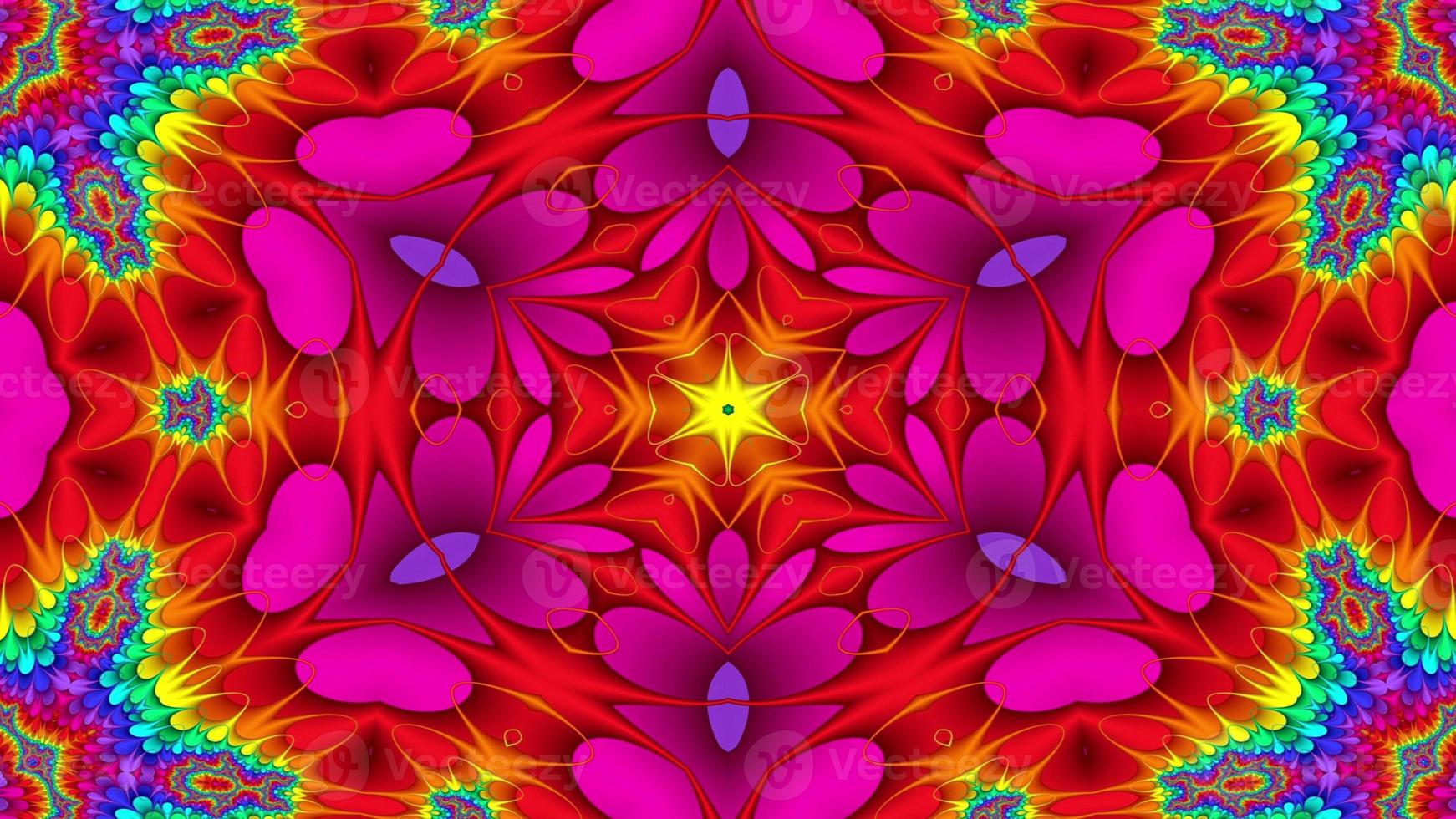 Abstract Colorful Symmetric Kaleidoscope photo