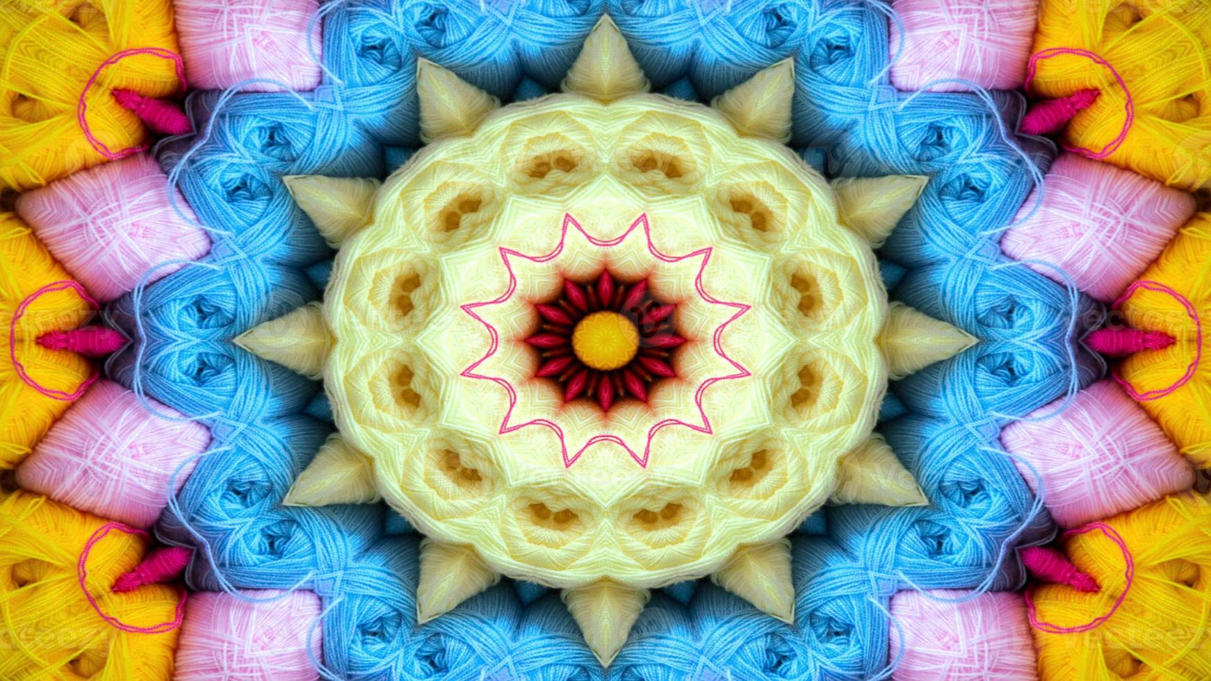 Abstract Colorful Symmetric Kaleidoscope photo