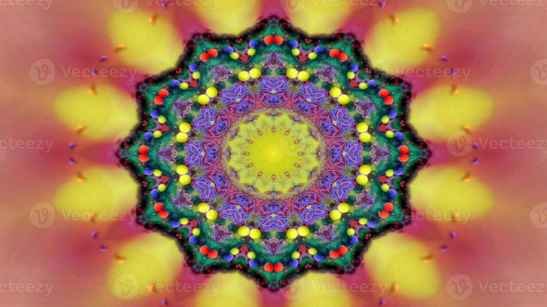 Abstract Colorful Symmetric Kaleidoscope photo