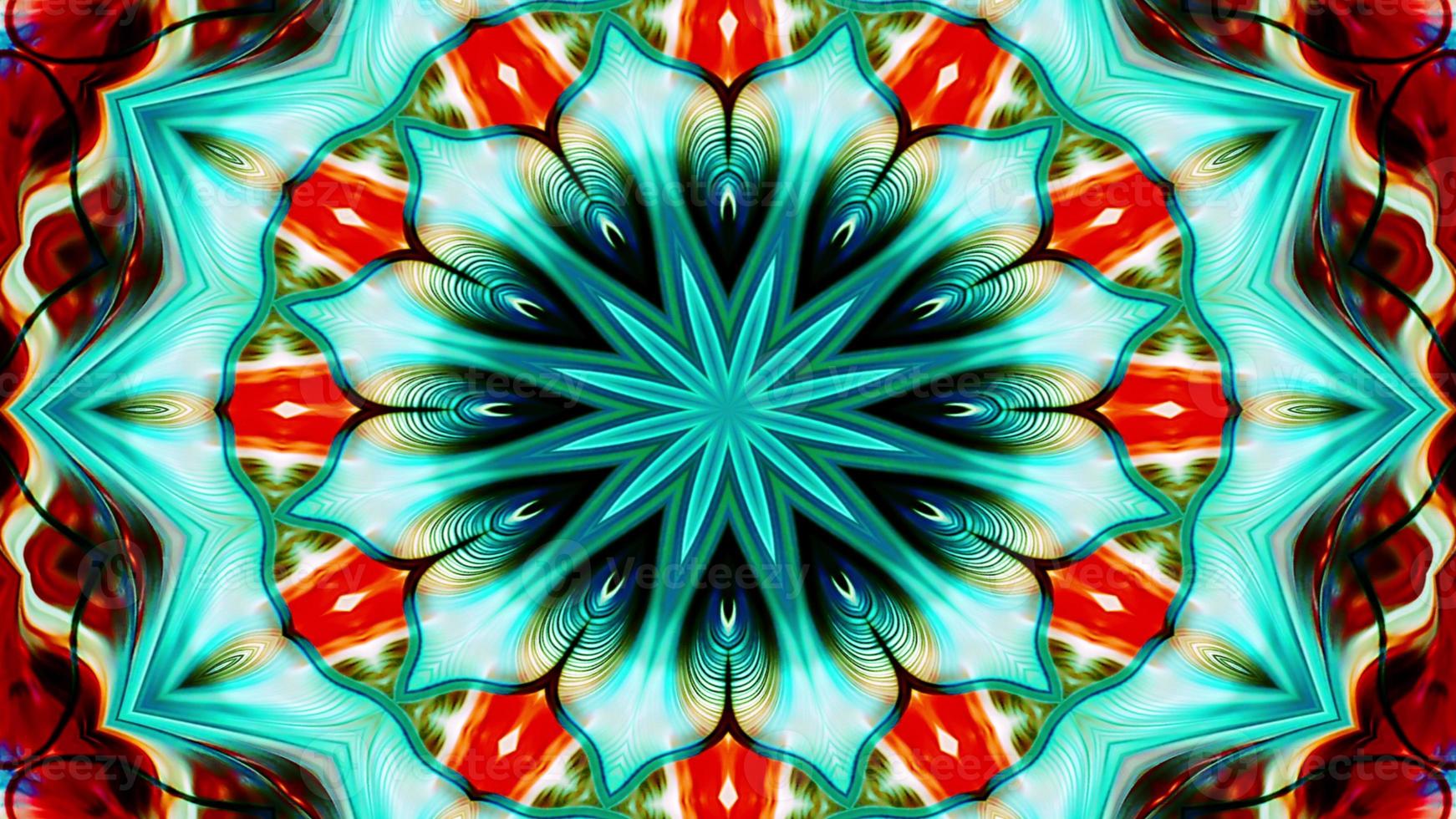 Abstract Colorful Symmetric Kaleidoscope photo