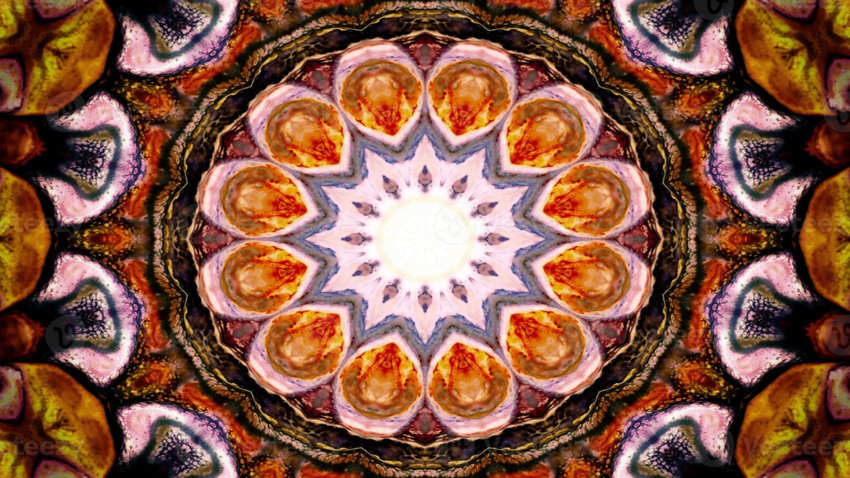 Abstract Colorful Symmetric Kaleidoscope photo