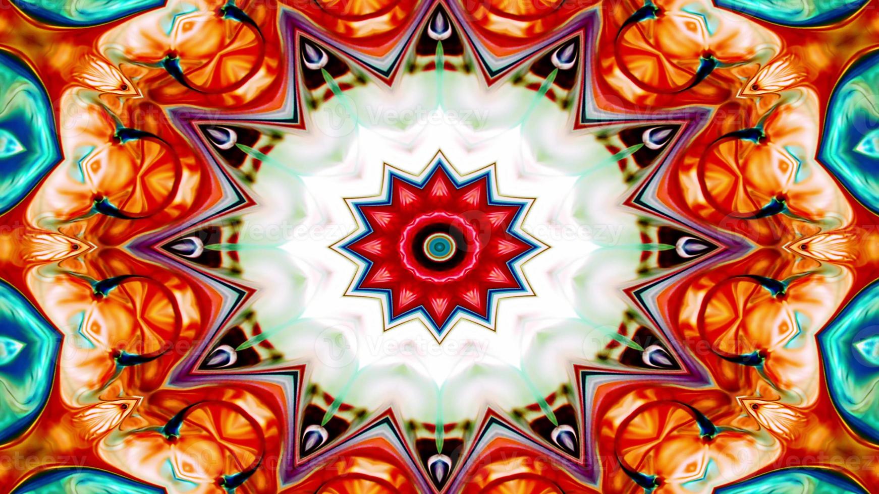 Abstract Colorful Symmetric Kaleidoscope photo