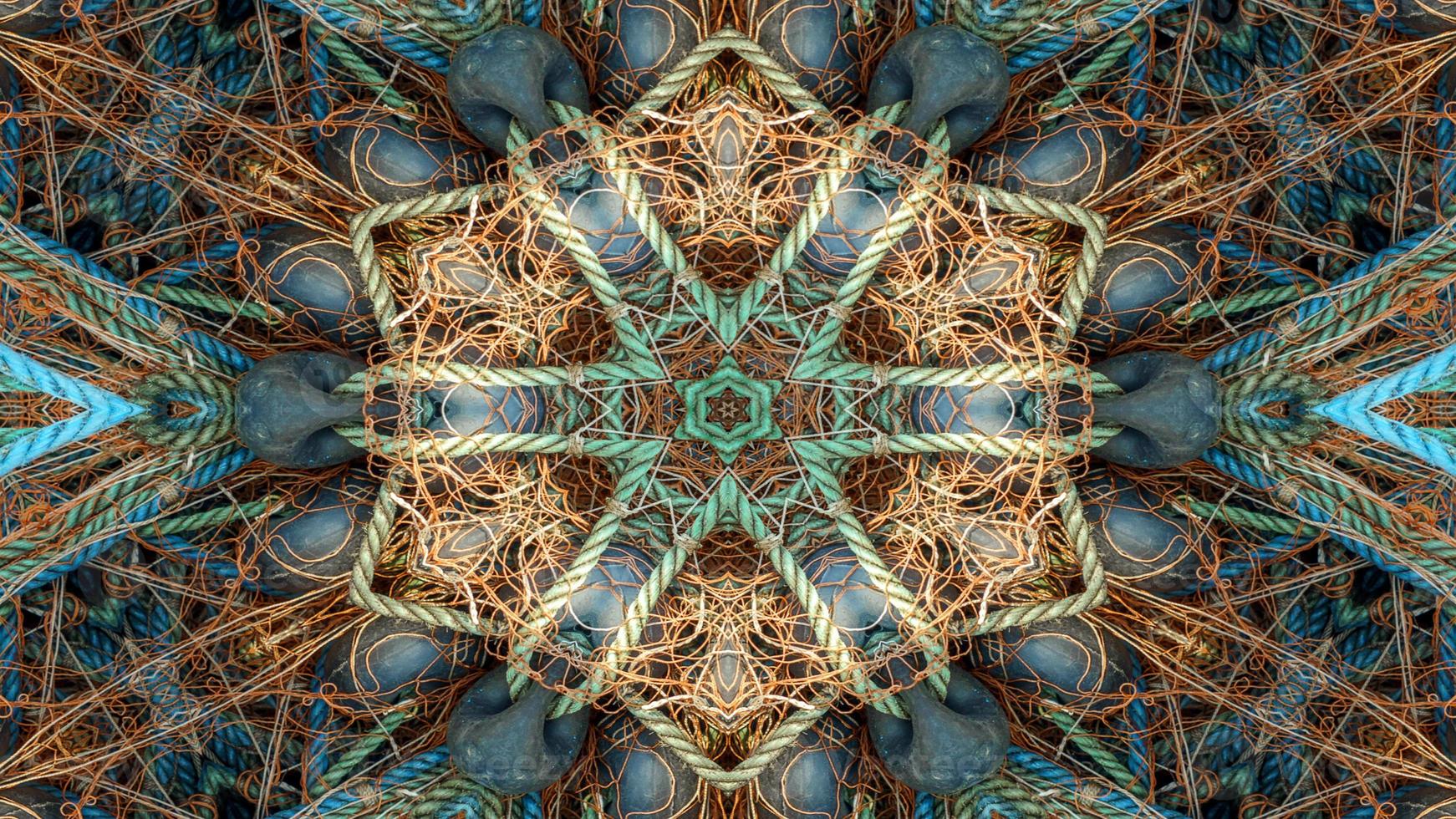 Fishnet Fishing Lines Kaleidoscope photo