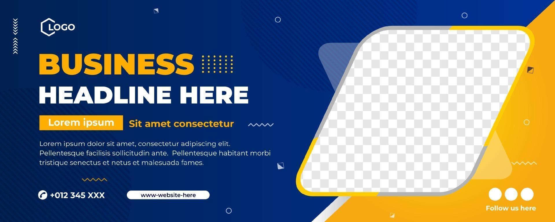 Business banner template vector