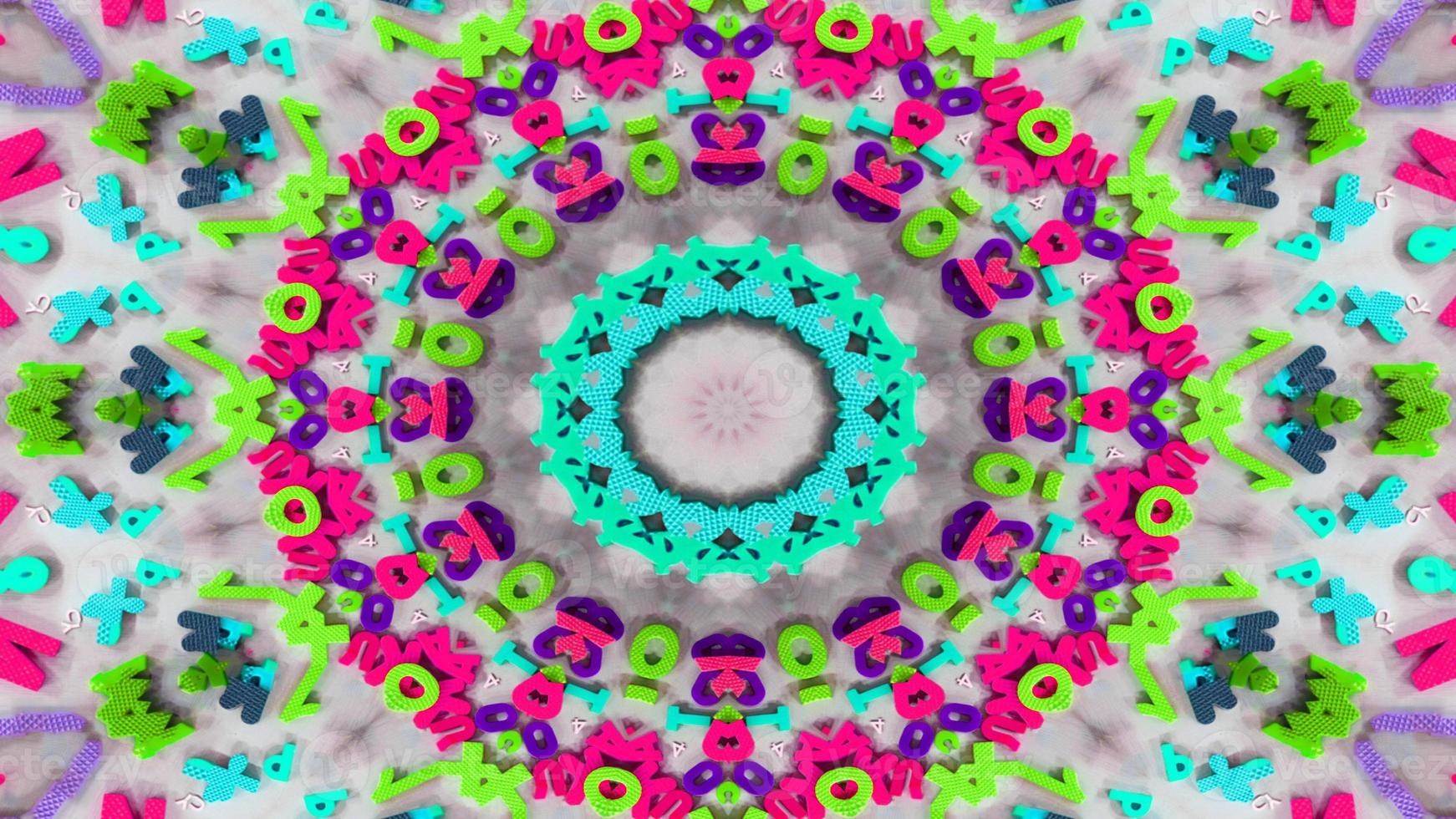 Numbers and Letters Kaleidoscope photo