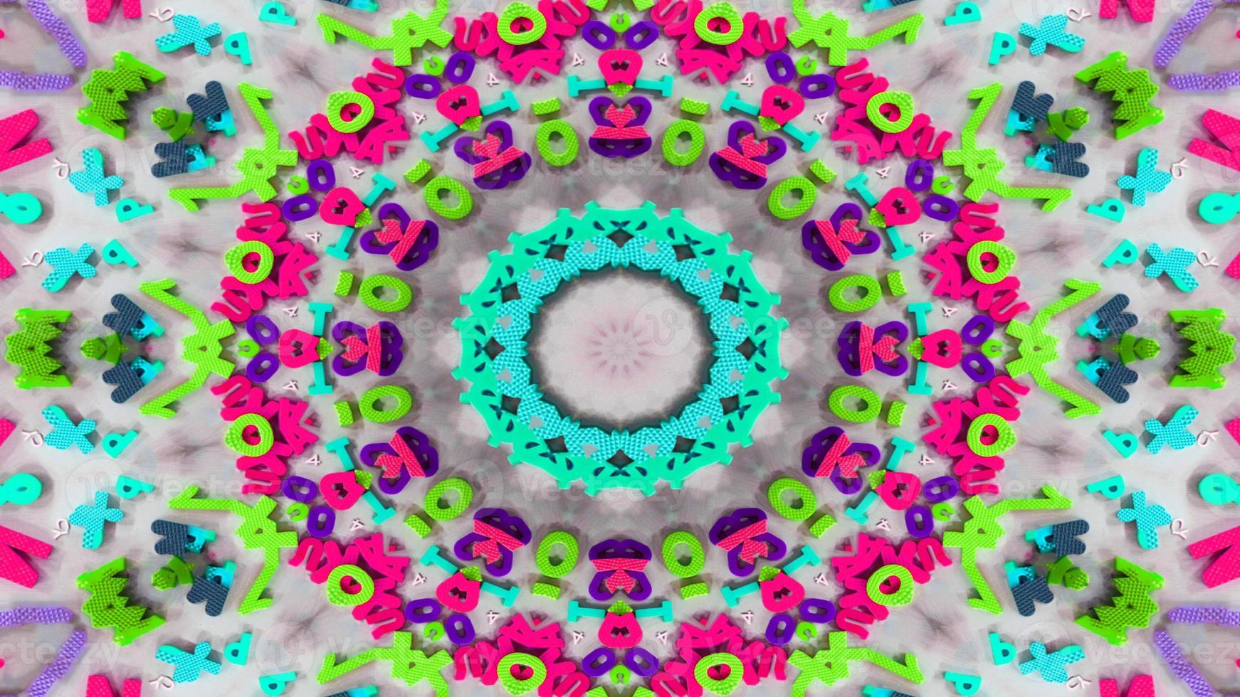Numbers and Letters Kaleidoscope photo