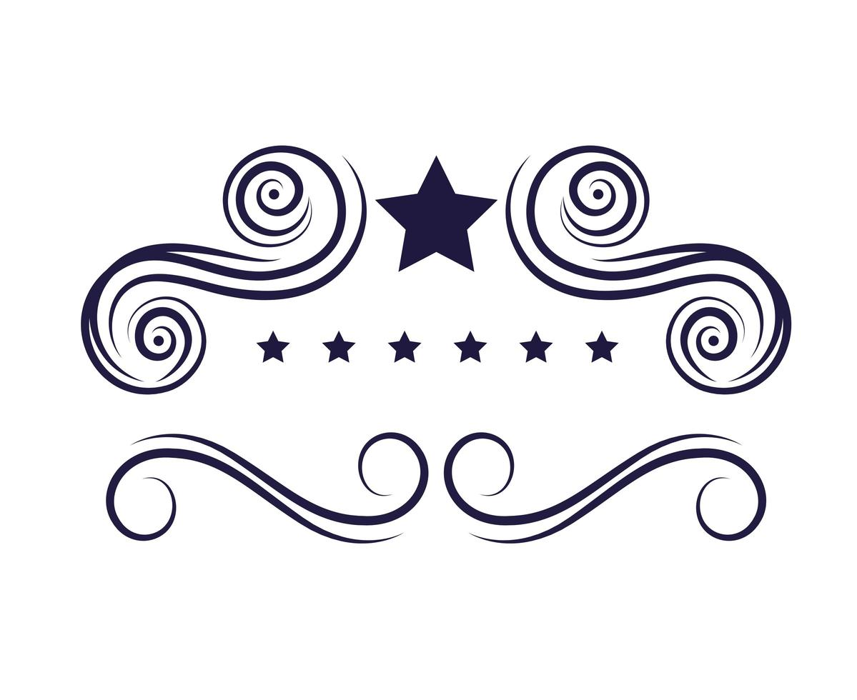 vintage dividers decoration vector