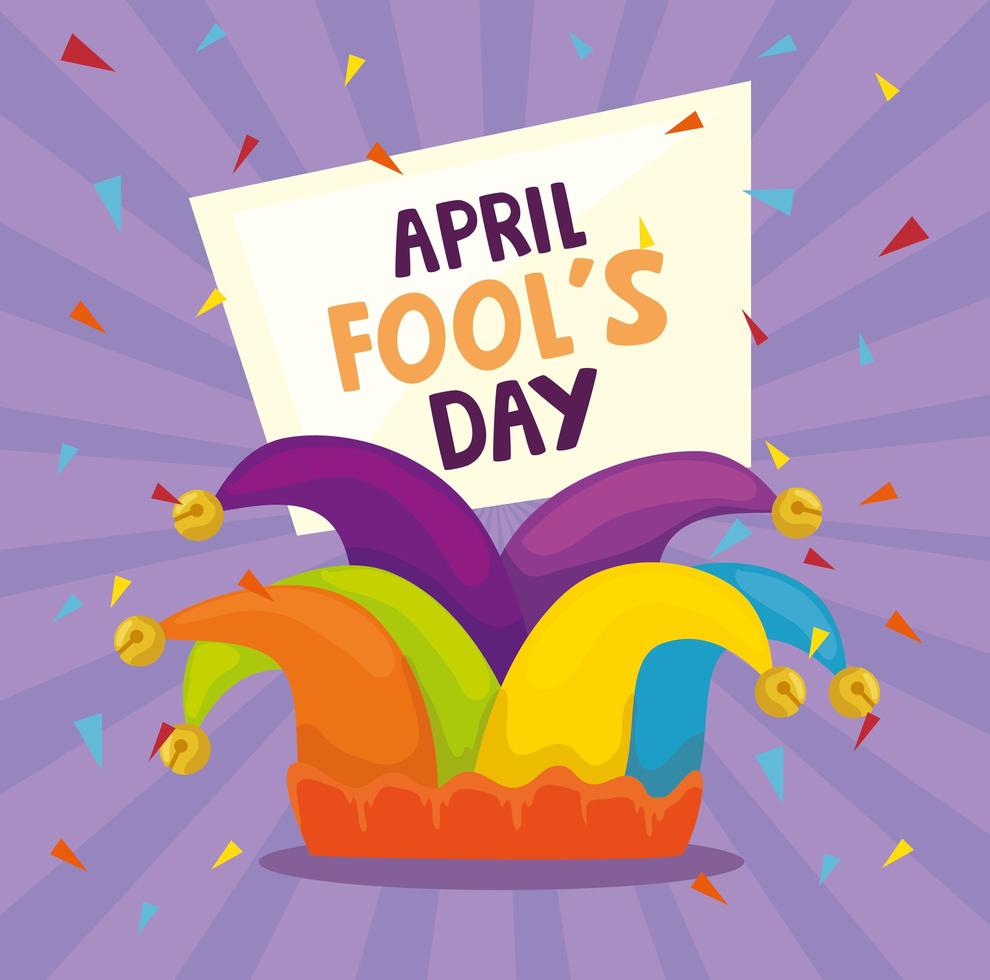 april fools day with hat buffoon 3125768 Vector Art at Vecteezy