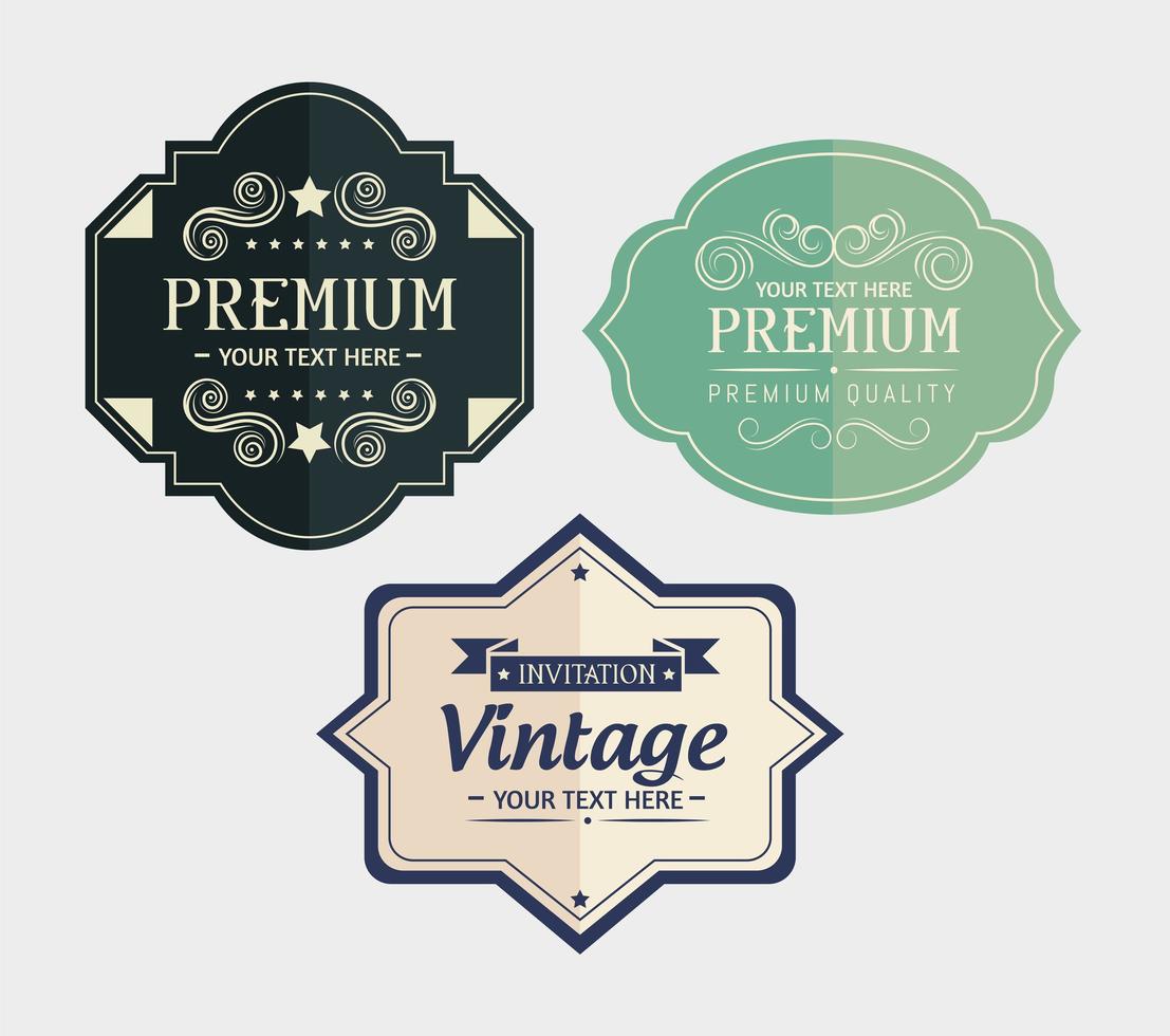 labels and invitations vector