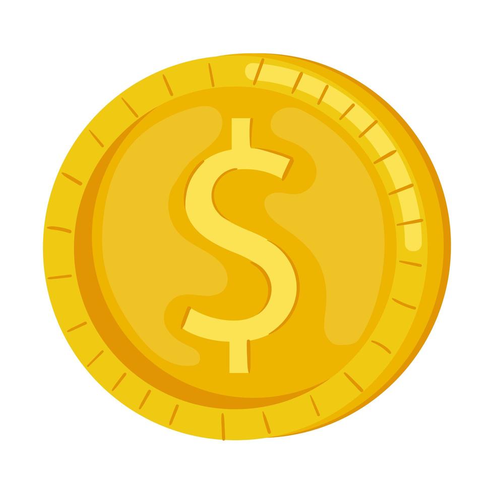 moneda, efectivo, dólar, dinero, icono vector