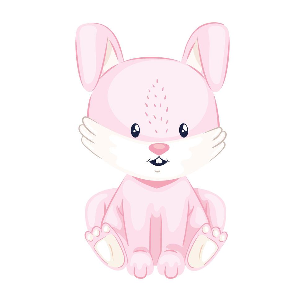 cute rabbit animal vector