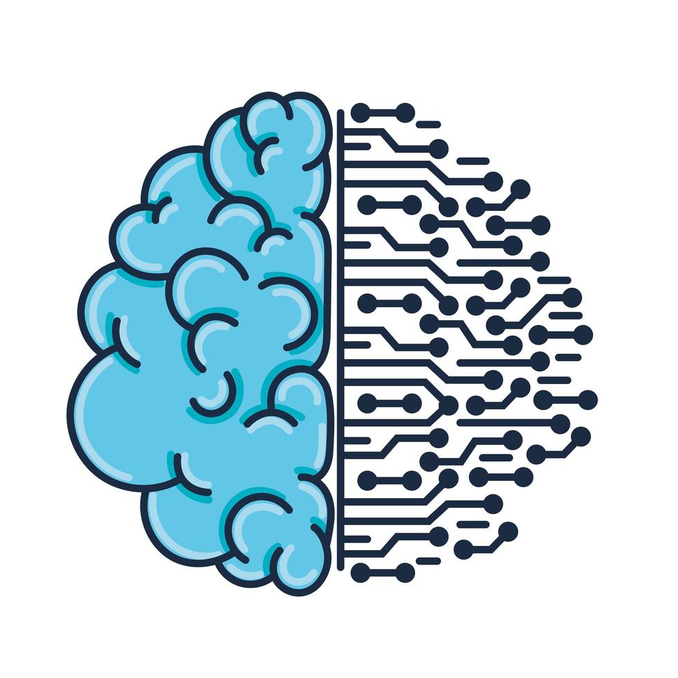 brain and circuit vector