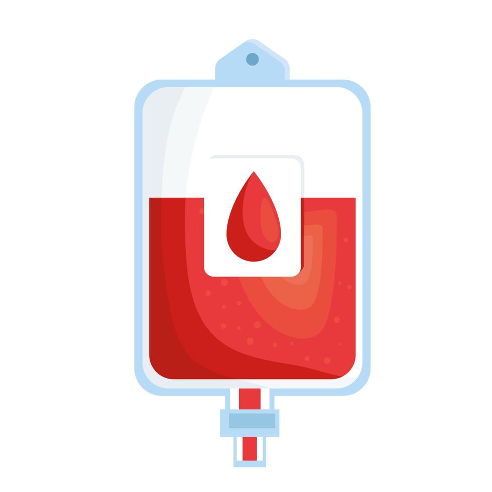 blood bag hanging vector