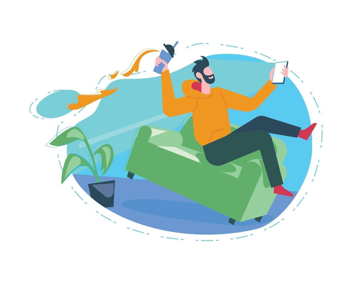 Fast speed internet illustration concept vector design for website