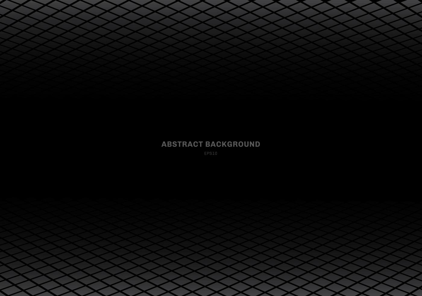 Abstract template gray square pattern perspective black background vector