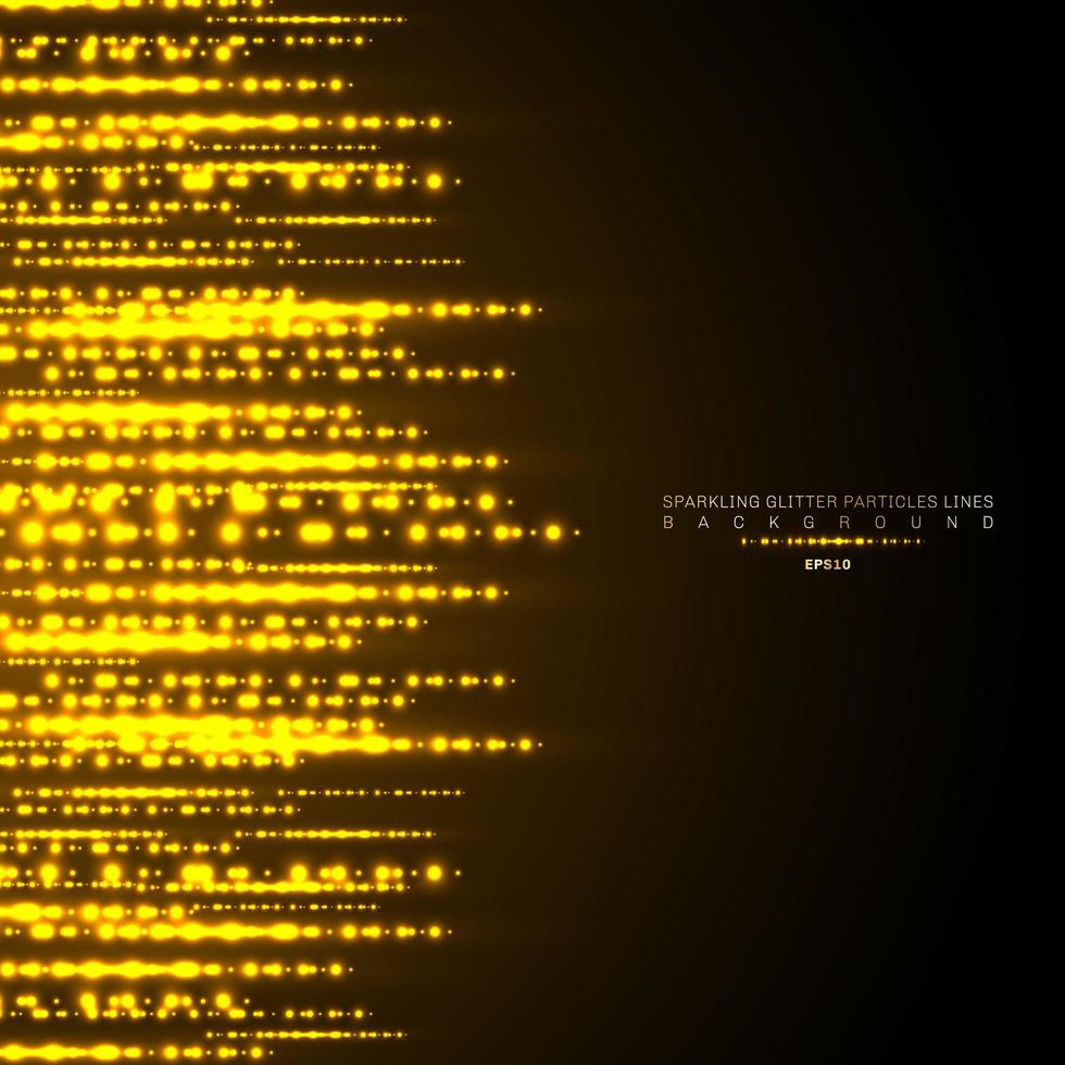 Gold lights shiny vertical line glitters holiday festival background vector