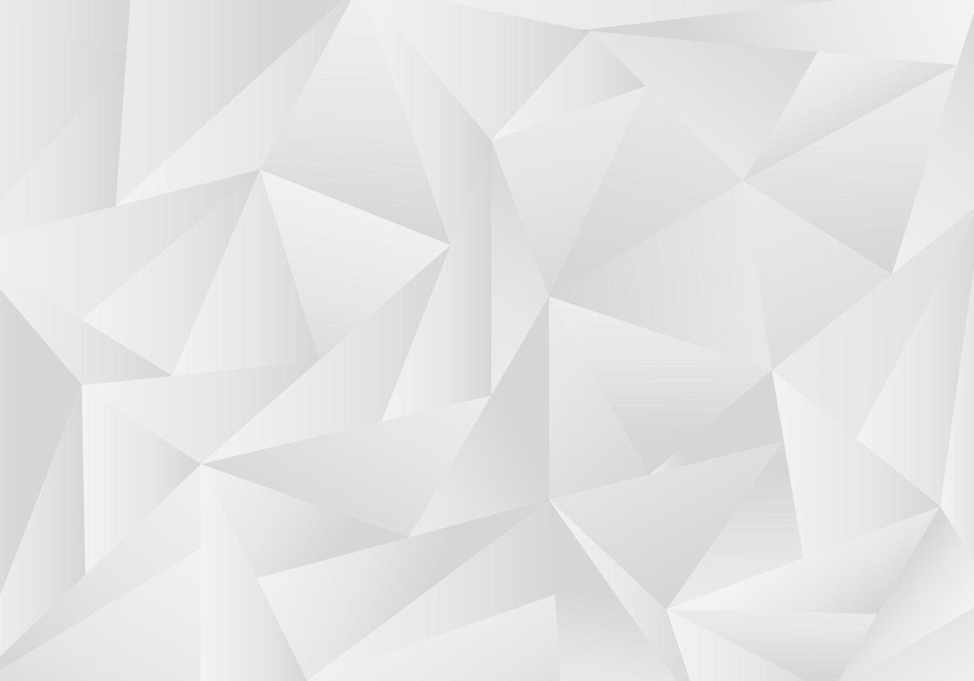 Abstract white low polygon or triangles pattern background vector