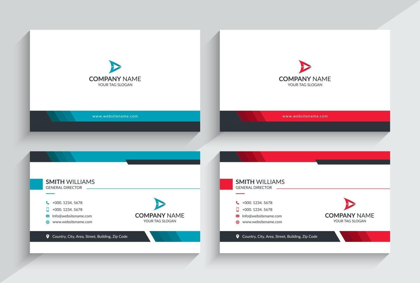 Creative and Modern Professional Business Card Template. vector
