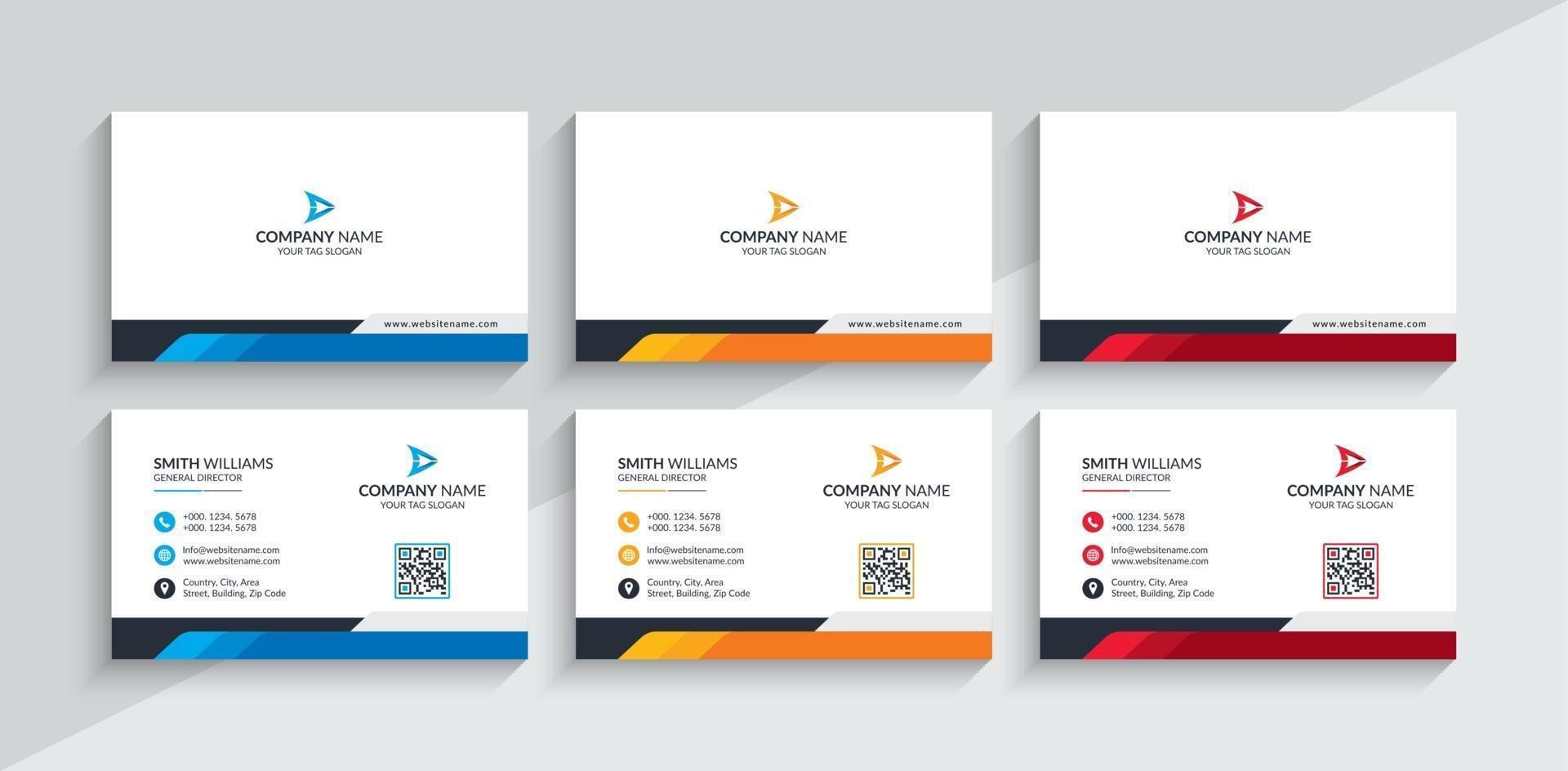 Creative and Modern Professional Business Card Template. vector