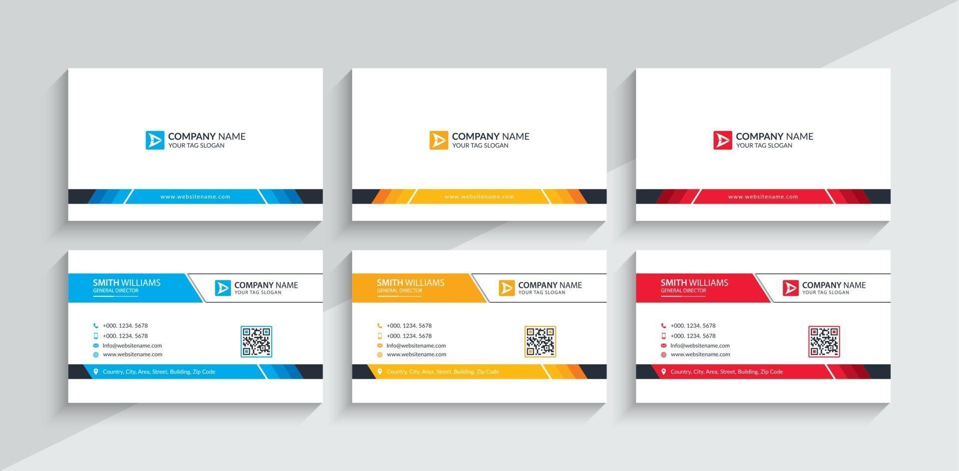 Creative and Modern Professional Business Card Template. vector
