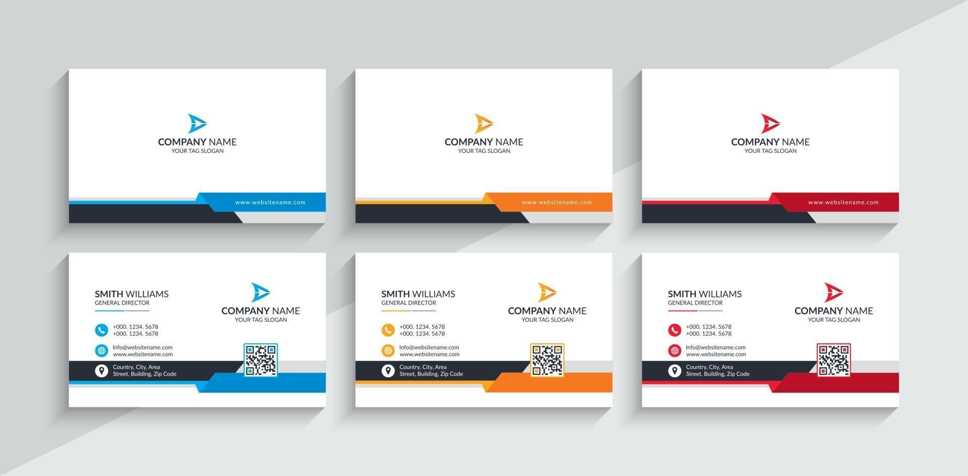 Creative and Modern Professional Business Card Template. vector